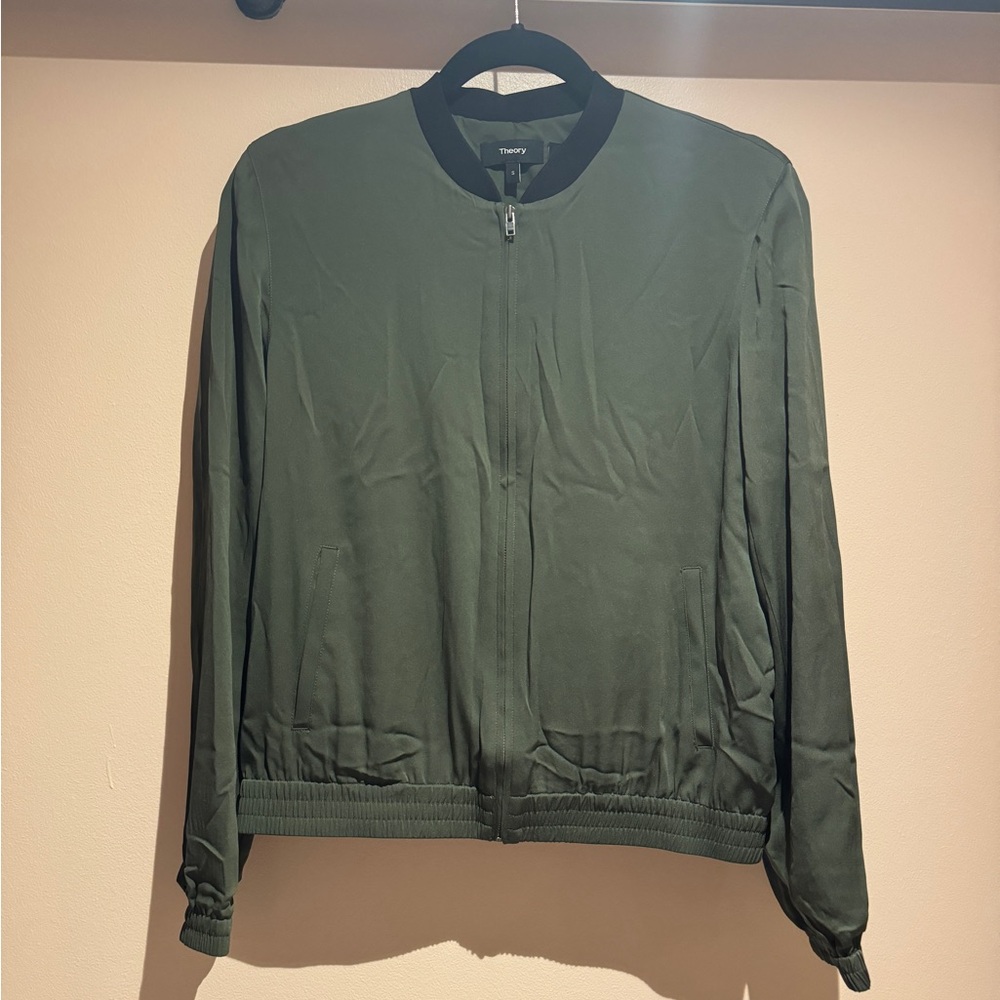 Theory Green Silk Jacket